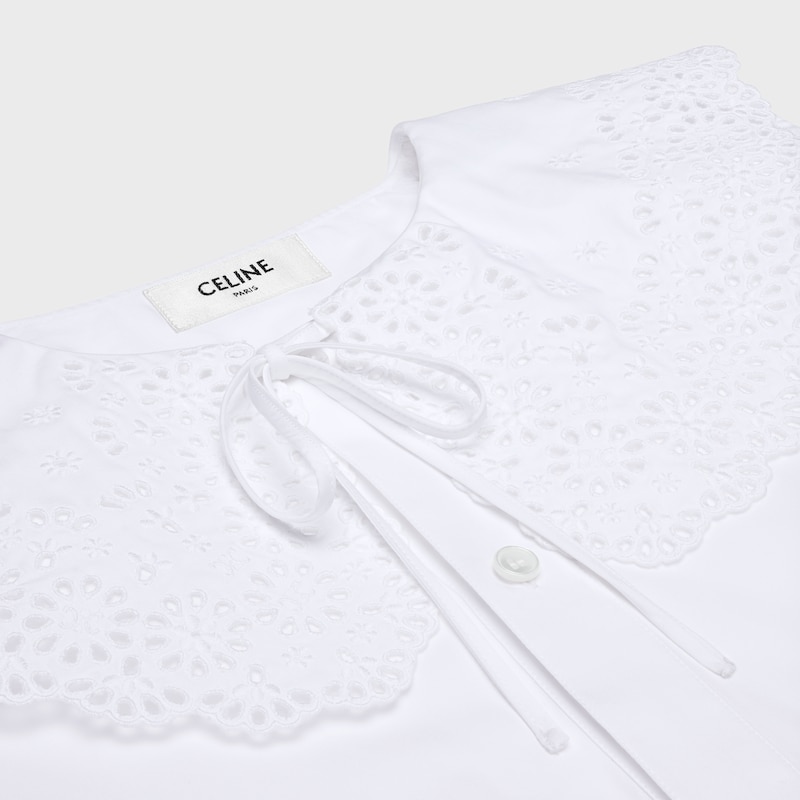 cropped romy shirt in cotton poplin