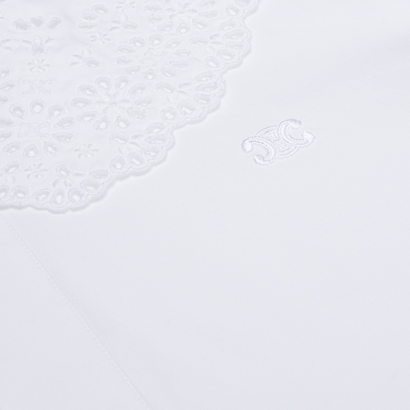 cropped romy shirt in cotton poplin