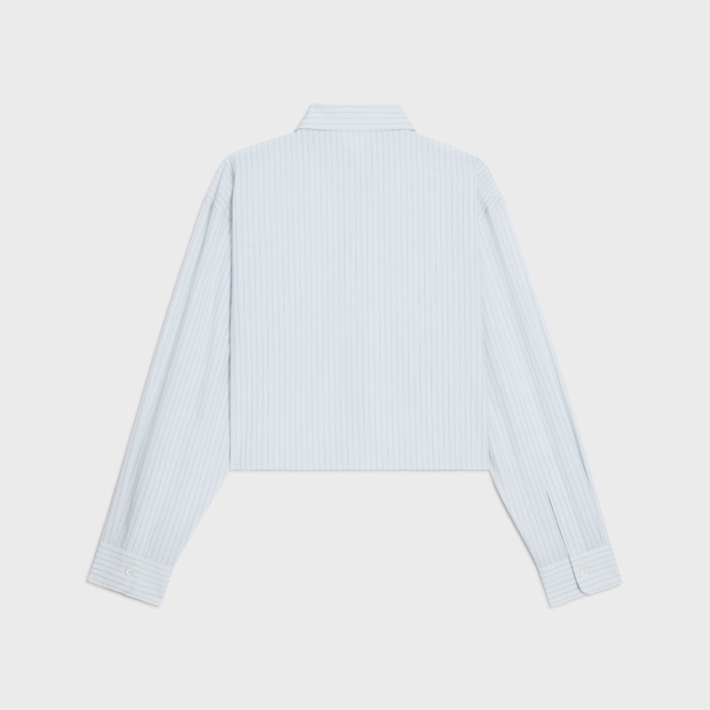 cropped shirt in cotton chambray