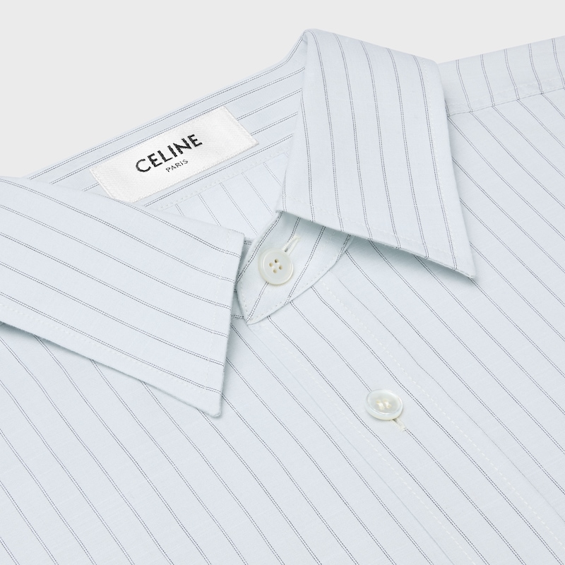 cropped shirt in cotton chambray