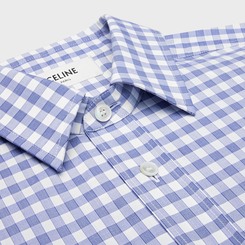 cropped shirt in vichy cotton