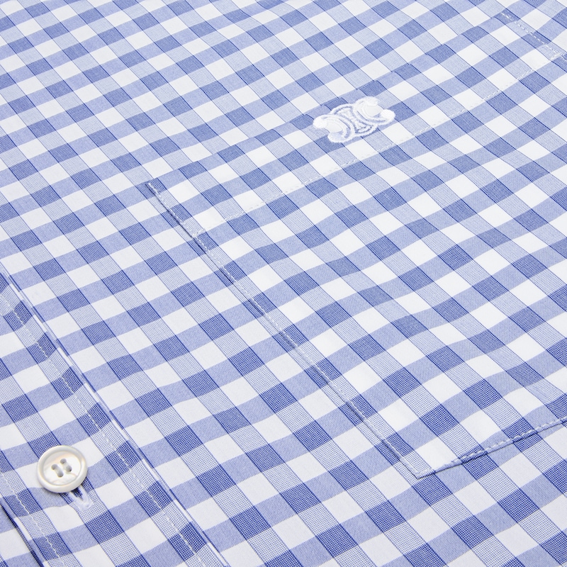 cropped shirt in vichy cotton