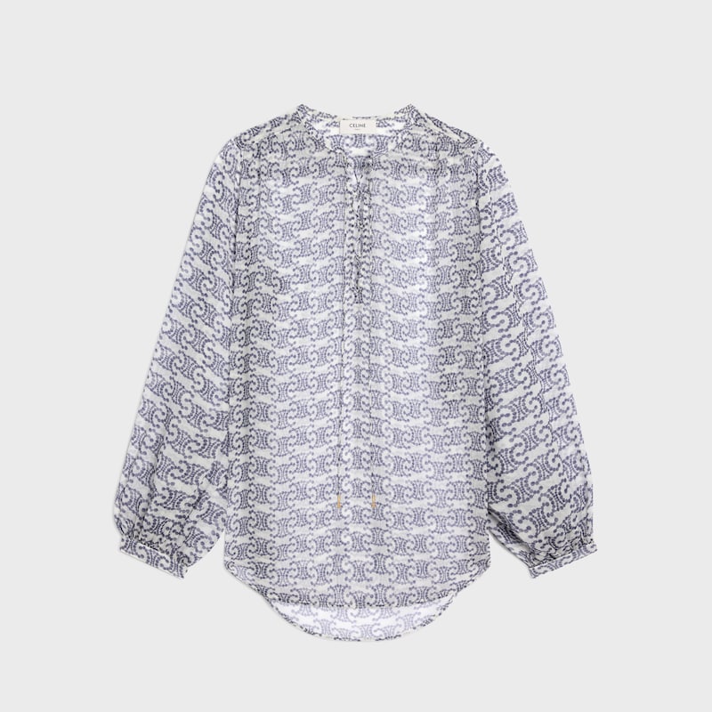 romy blouse in silk crepon