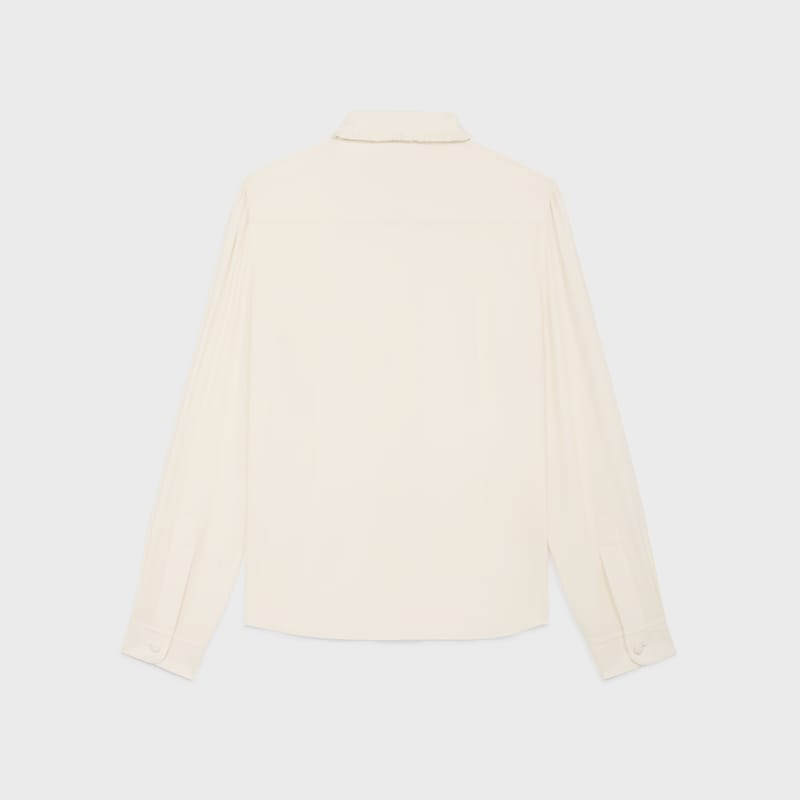 mia shirt in silk crecircpe and acetate