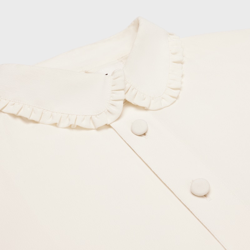 mia shirt in silk crecircpe and acetate