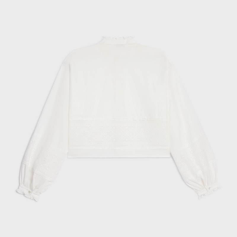 embroidered shirt in linen cotton cloth