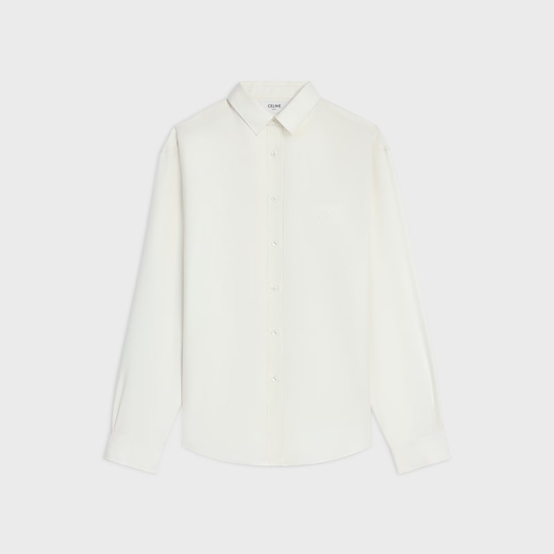 relaxed shirt in silk twill