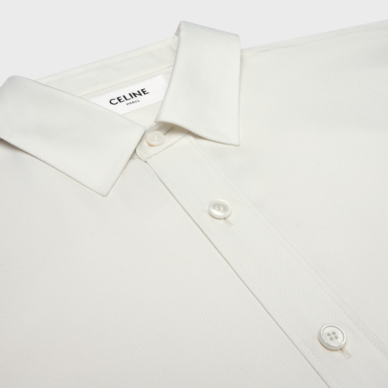 relaxed shirt in silk twill