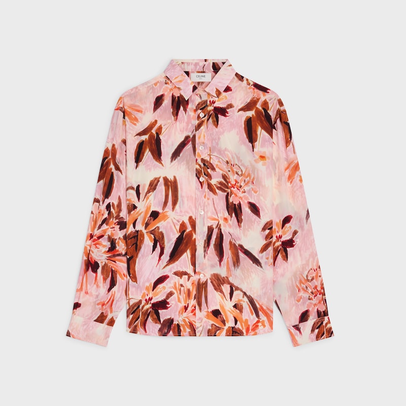 relaxed shirt in crepe de chine
