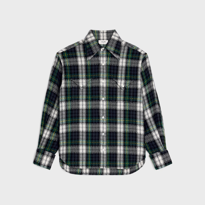 shirt in tartan cashmere