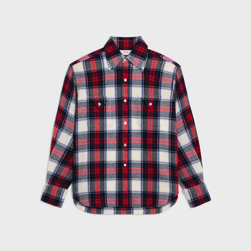 shirt in checked cashmere