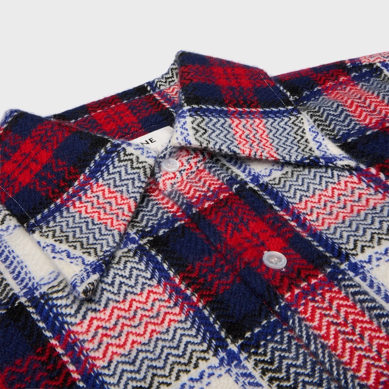shirt in checked cashmere