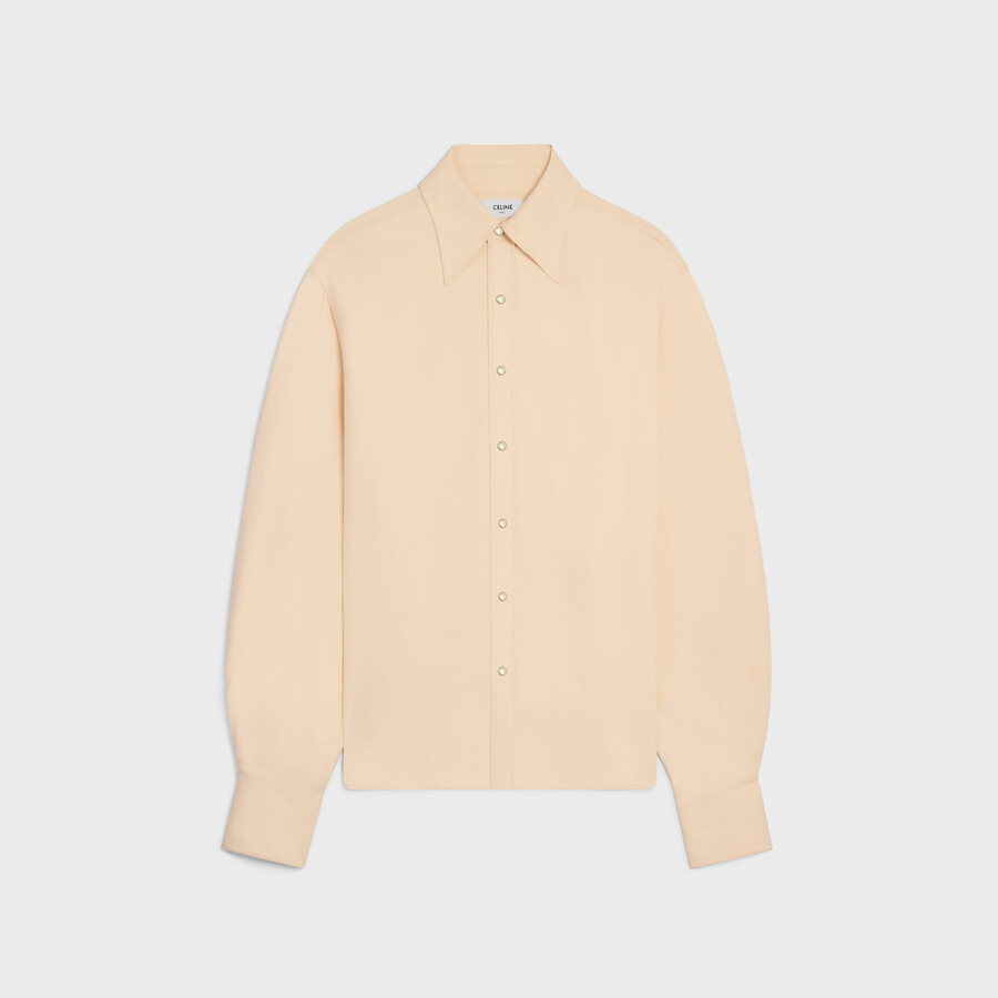 shirt in viscose and silk cady