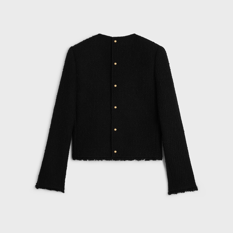 long-sleeved top in wool natteacute