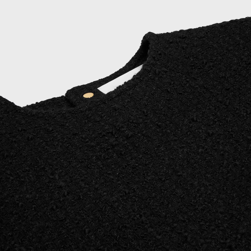 long-sleeved top in wool natteacute