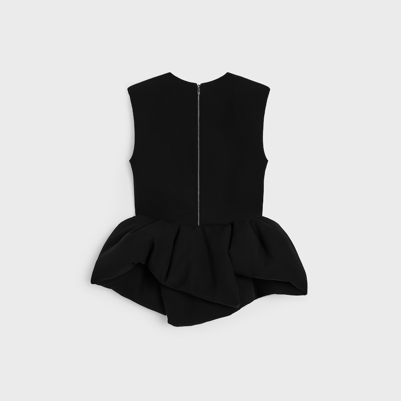 peplum top in wool silk