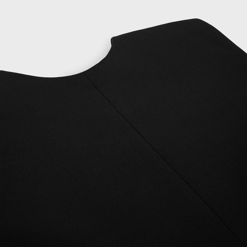 peplum top in wool silk