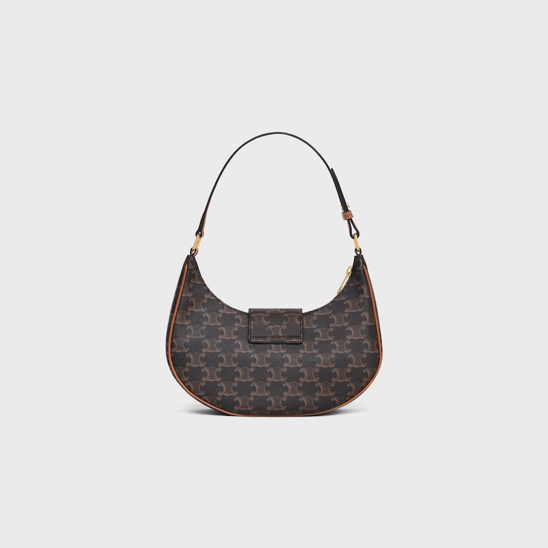 medium ava triomphe bag in triomphe canvas and calfskin