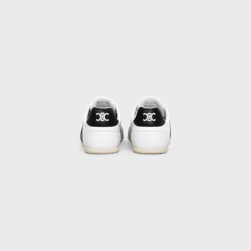 celine jogger low lace-up sneaker in calfskin amp suede calfskin