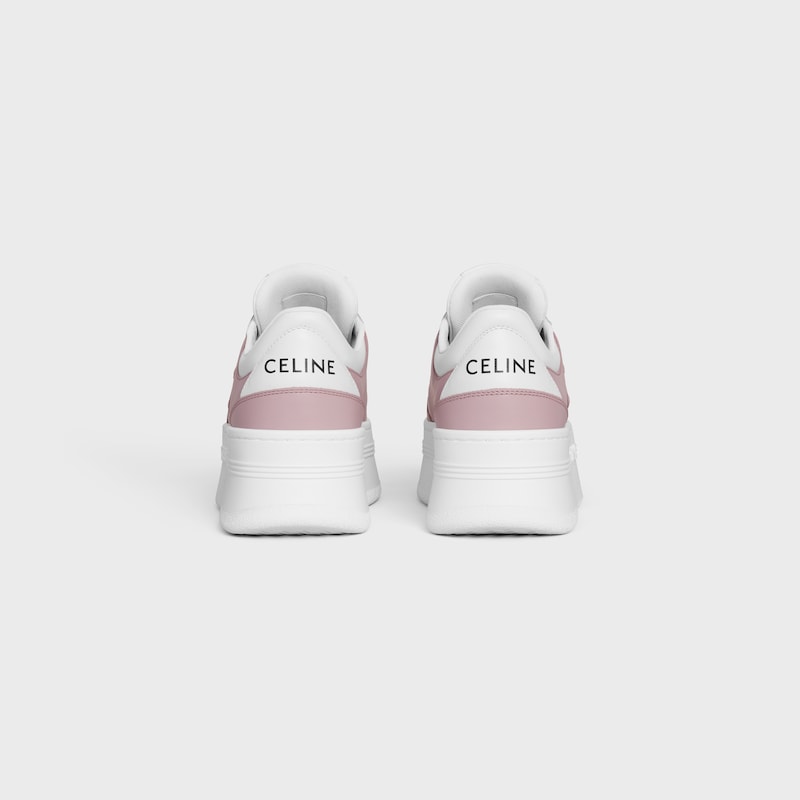 block sneaker with triomphe in calfskin