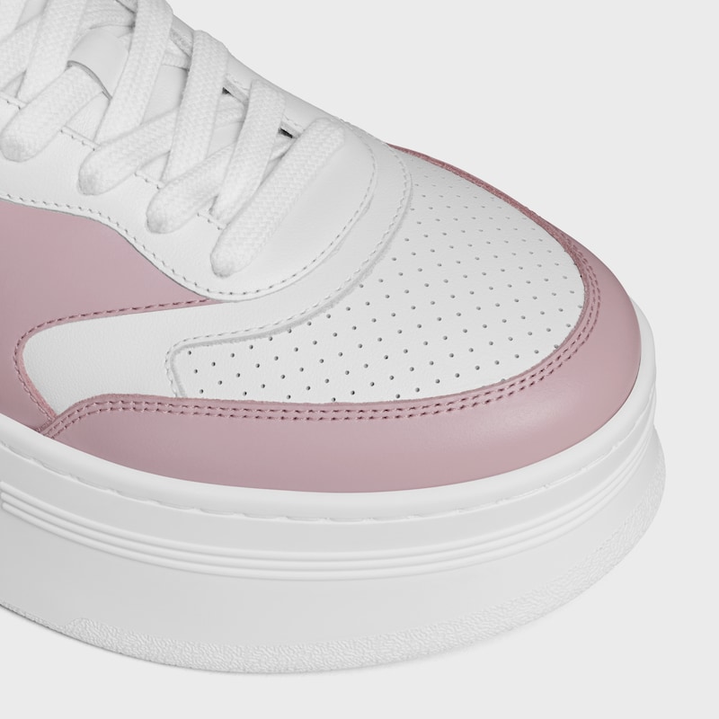 block sneaker with triomphe in calfskin