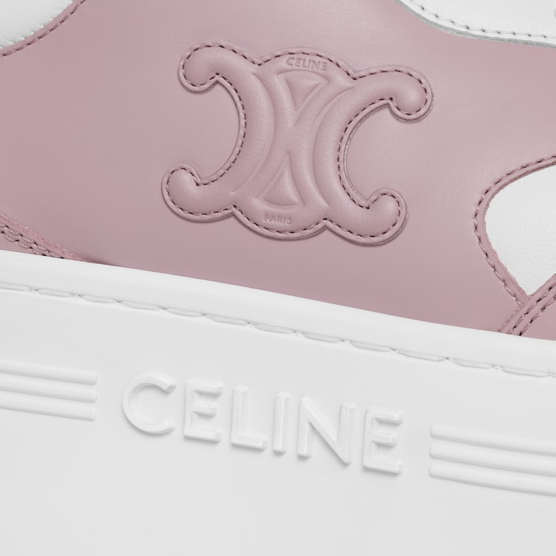 block sneaker with triomphe in calfskin