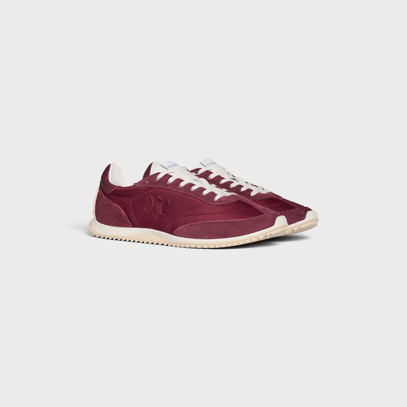celine racer - low top sneaker in nylon suede calfskin and calfskin