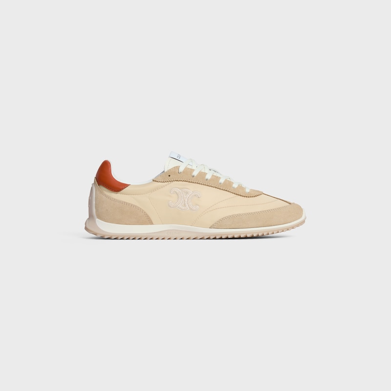 celine racer - low top sneaker in nylon suede calfskin and calfskin