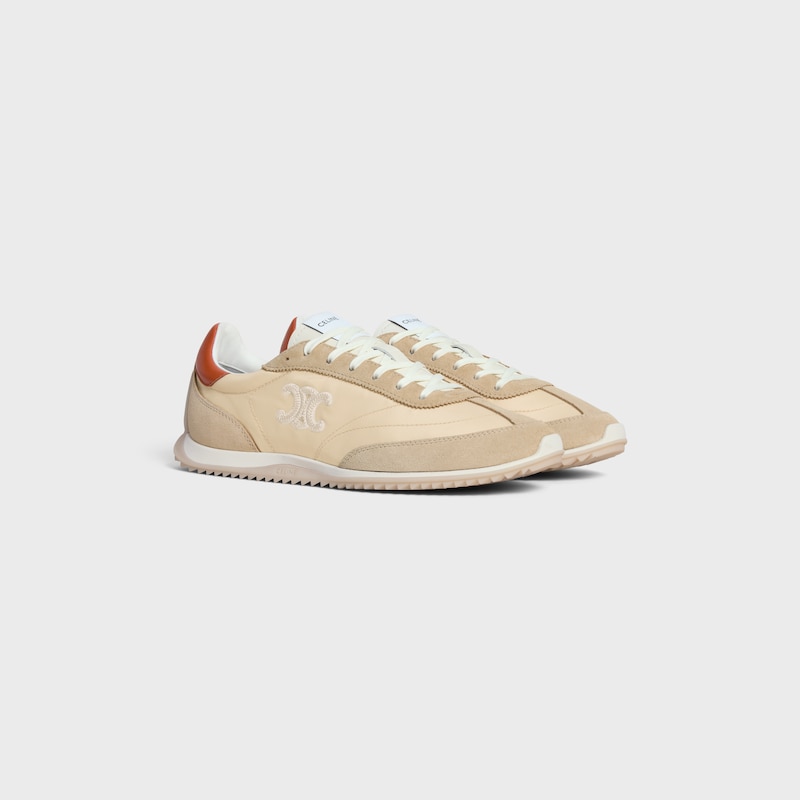 celine racer - low top sneaker in nylon suede calfskin and calfskin