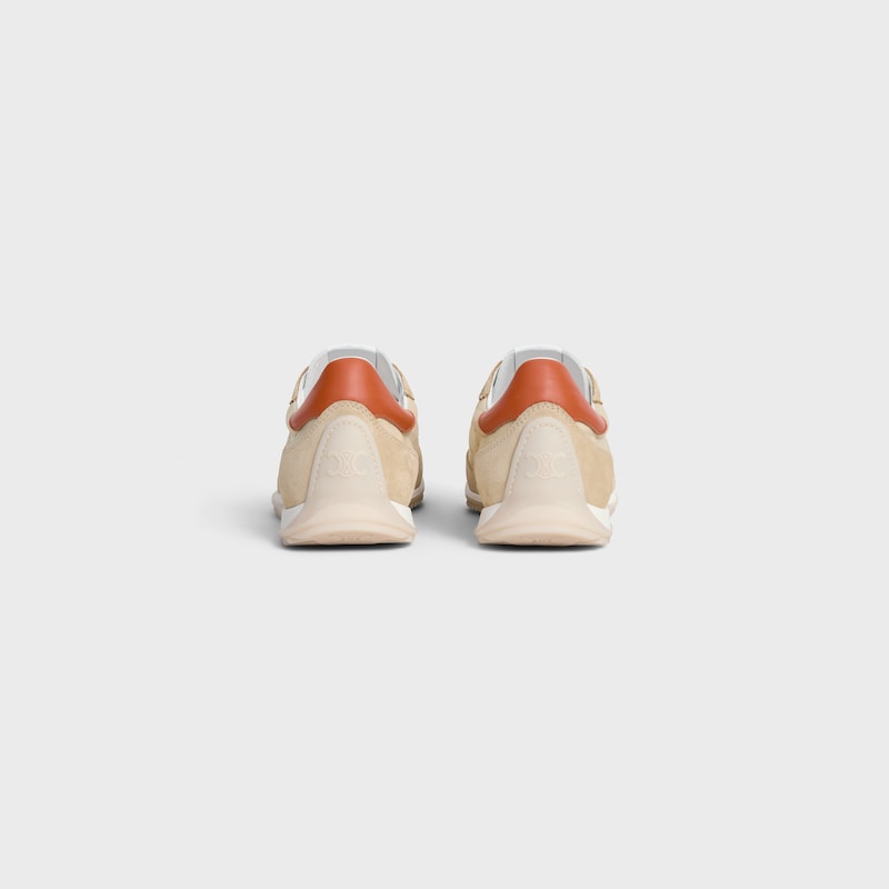celine racer - low top sneaker in nylon suede calfskin and calfskin