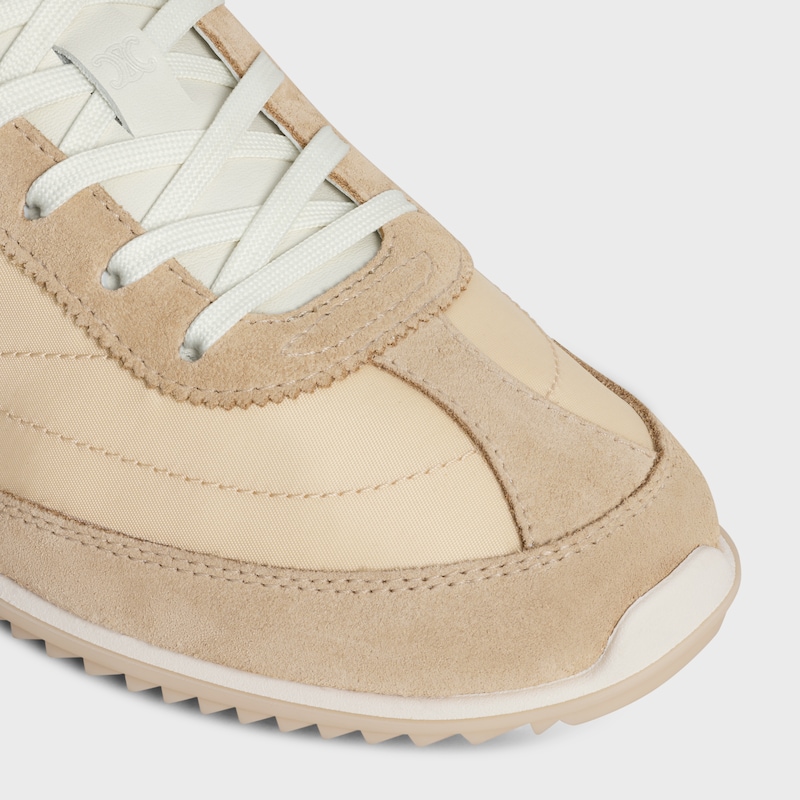 celine racer - low top sneaker in nylon suede calfskin and calfskin