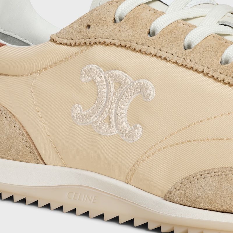 celine racer - low top sneaker in nylon suede calfskin and calfskin