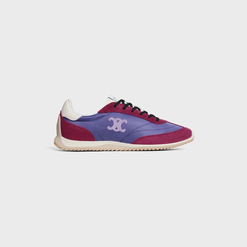 celine racer - low top sneaker in nylon suede calfskin and calfskin