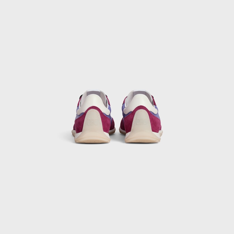 celine racer - low top sneaker in nylon suede calfskin and calfskin