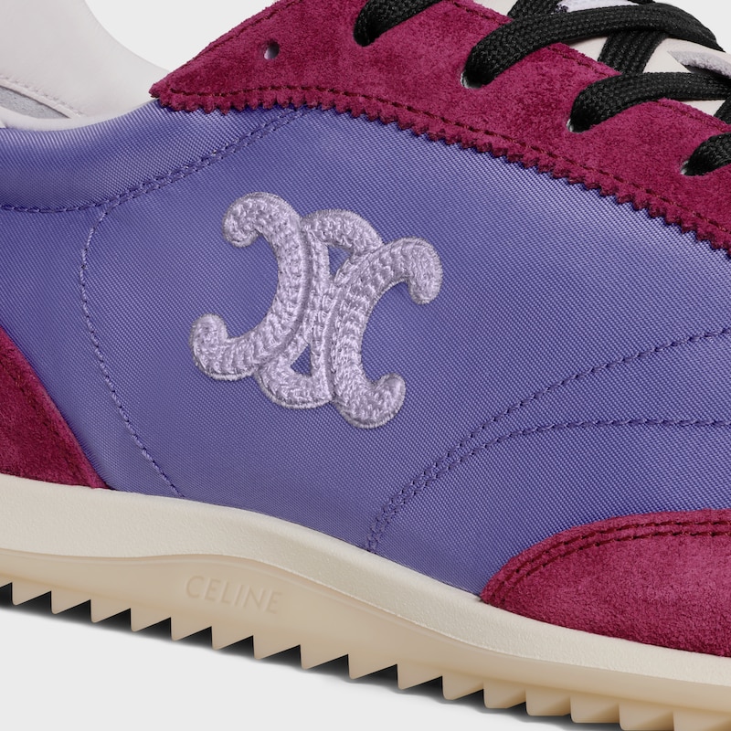 celine racer - low top sneaker in nylon suede calfskin and calfskin