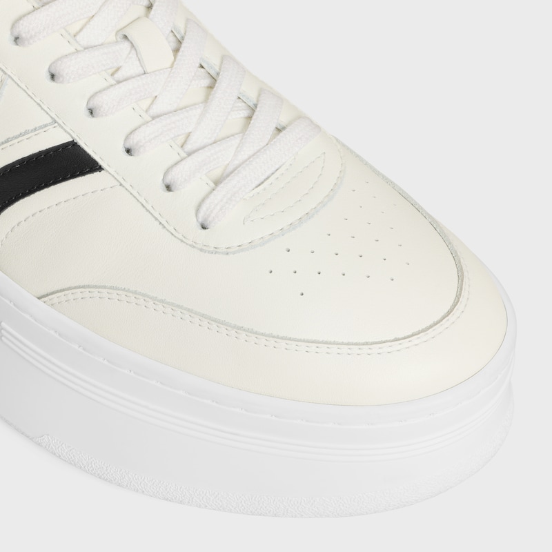 celine - block sneakers with back triomphe and wedge outsole in calfskin