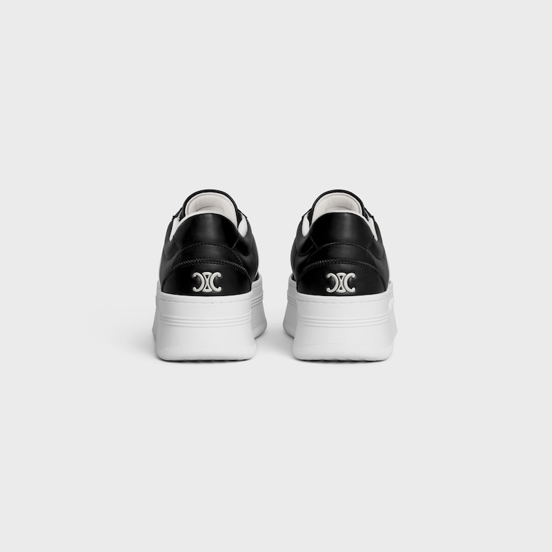celine - block sneakers with back triomphe and wedge outsole in calfskin