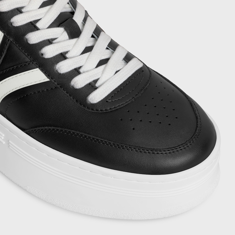 celine - block sneakers with back triomphe and wedge outsole in calfskin
