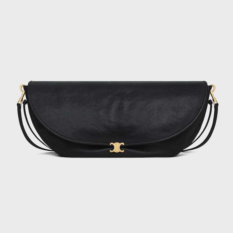 halfmoon soft triomphe bag in supple shiny lambskin