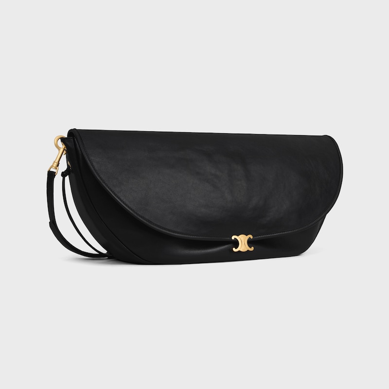 halfmoon soft triomphe bag in supple shiny lambskin