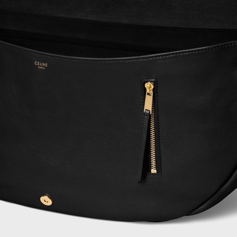 halfmoon soft triomphe bag in supple shiny lambskin