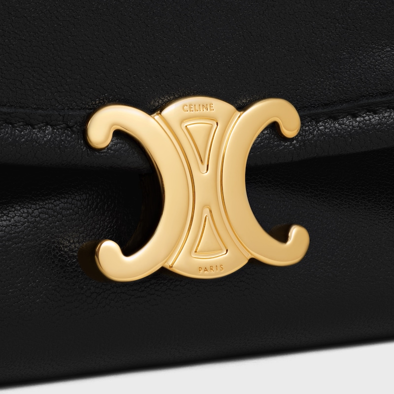 halfmoon soft triomphe bag in supple shiny lambskin