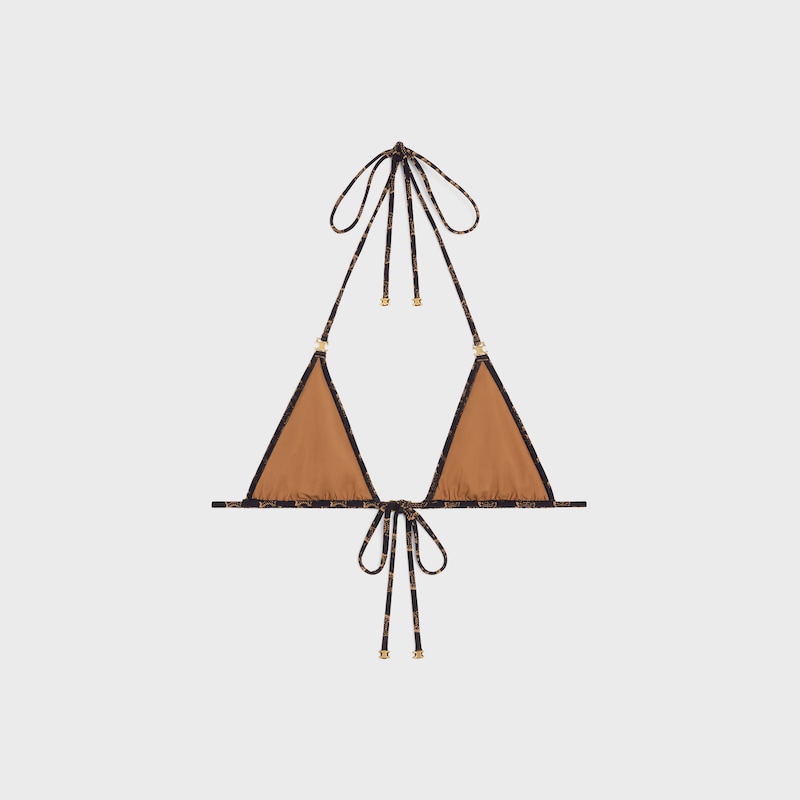 triangle top in monogram matte jersey