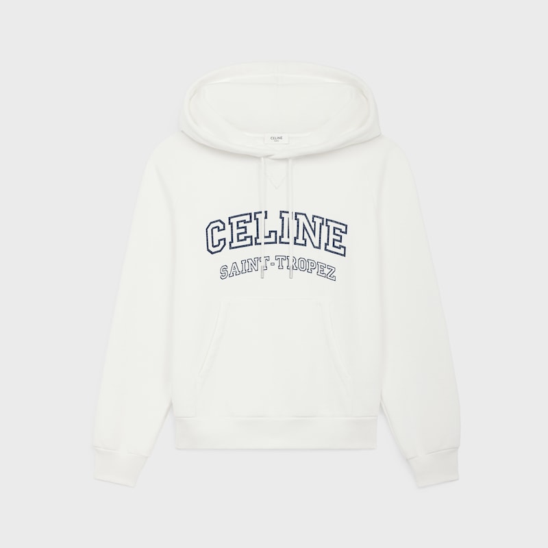celine hoodie in fleece cotton