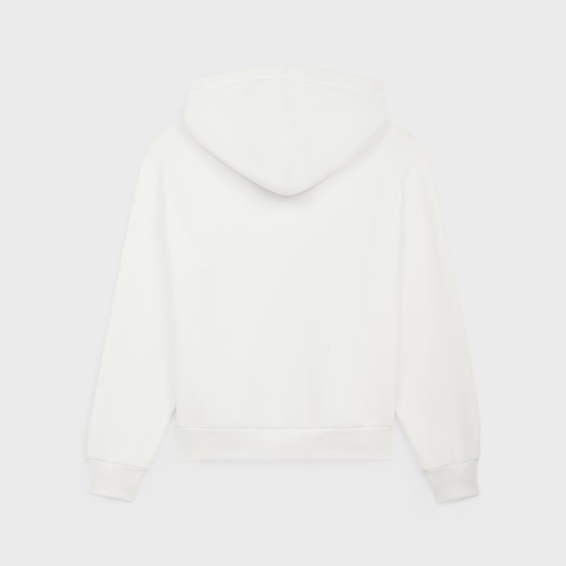 celine hoodie in fleece cotton