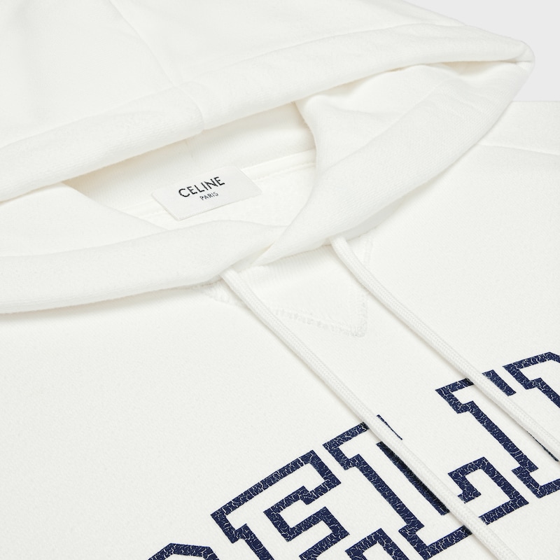 celine hoodie in fleece cotton