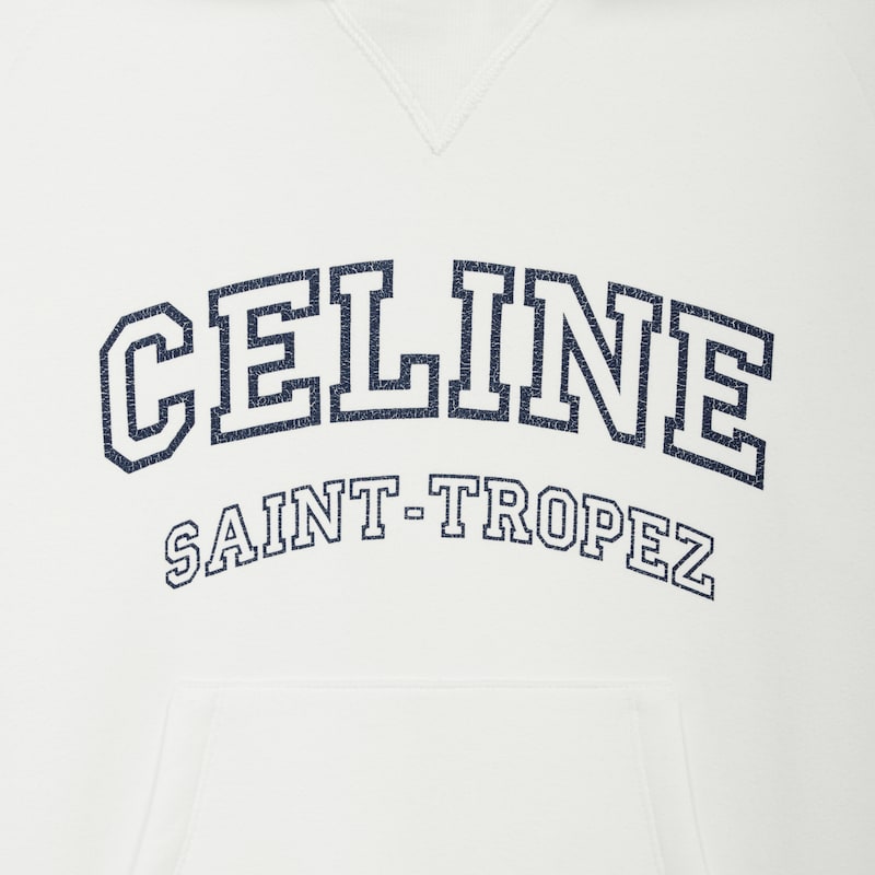 celine hoodie in fleece cotton