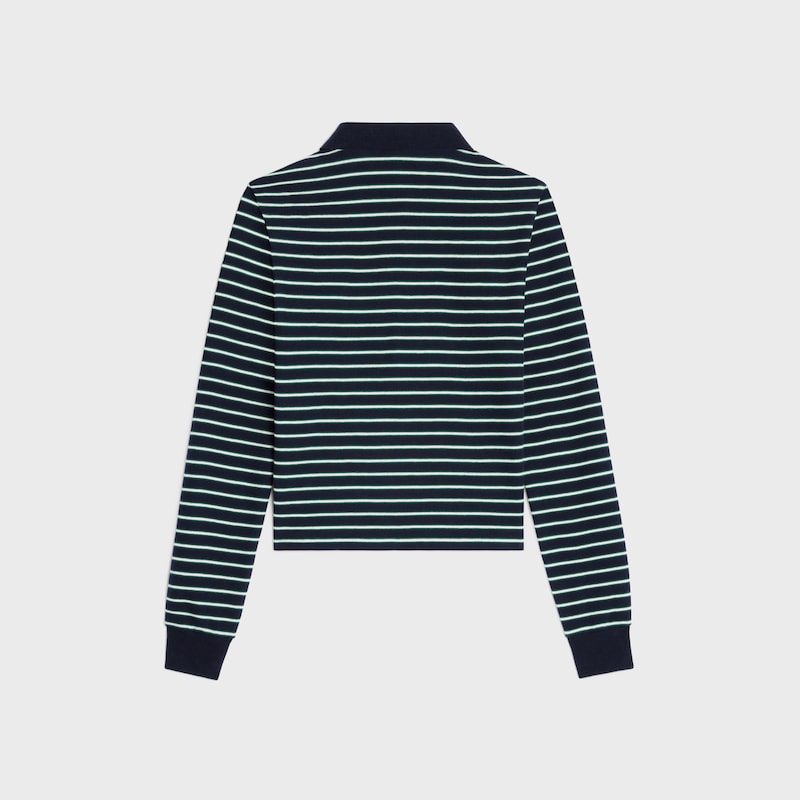 triomphe polo in striped jersey