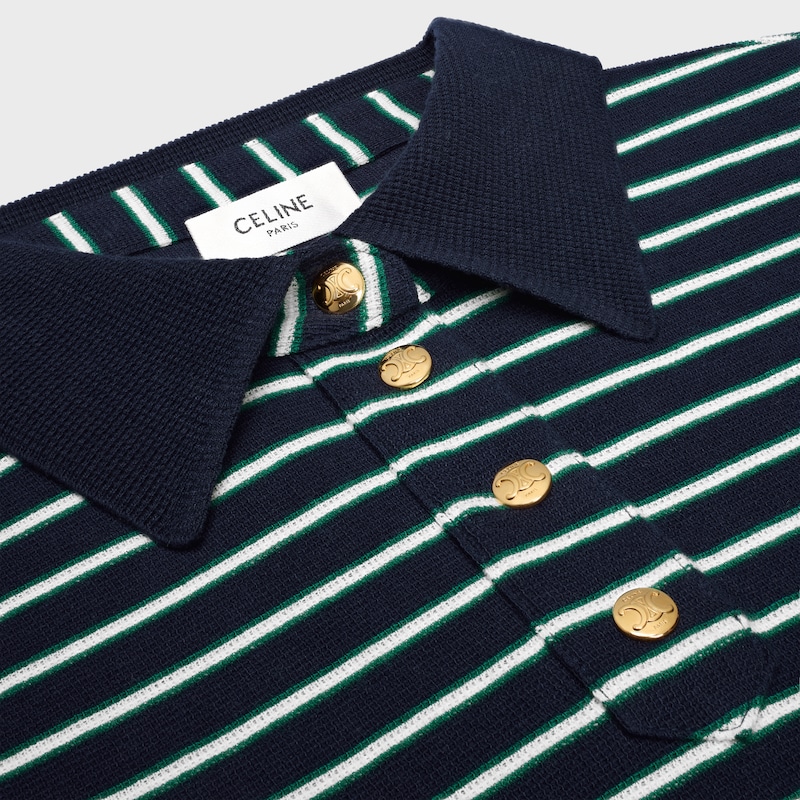 triomphe polo in striped jersey
