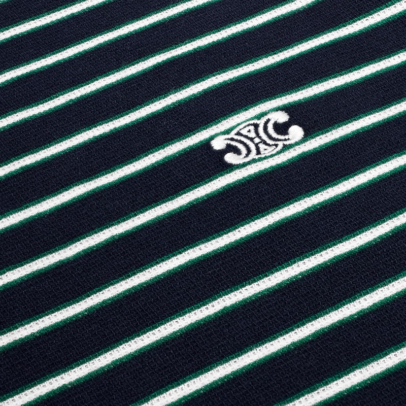 triomphe polo in striped jersey